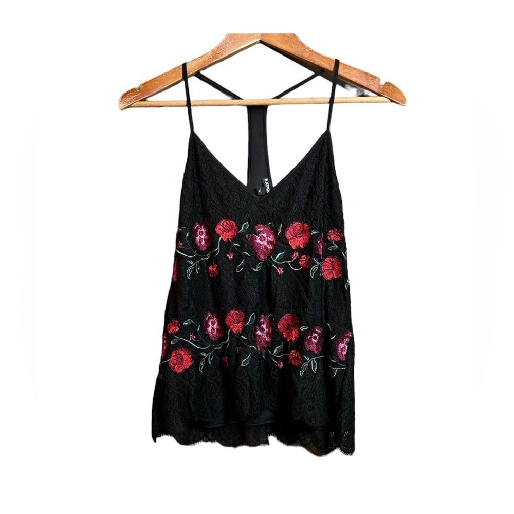 3 for $30! Express black lace floral top‎